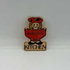 VTG Gourmet Chef Personalized MARILYN'S fridge Magnet 4.5" Tall  GOOD CONDITION